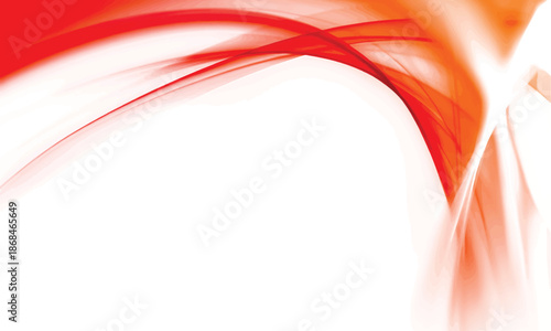 Abstract Red Swirls on White Background - Vector Illustration