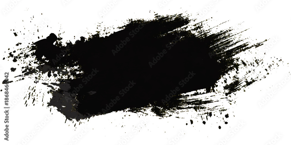 Fototapeta premium Grungy hand drawn brush stroke background design with smear drip scratch and texture vector background.
