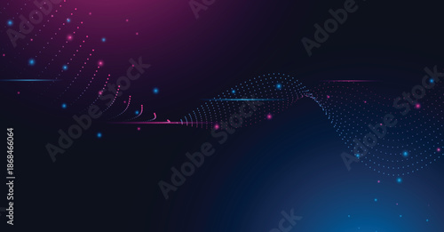 Futuristic Digital Network Technology Background