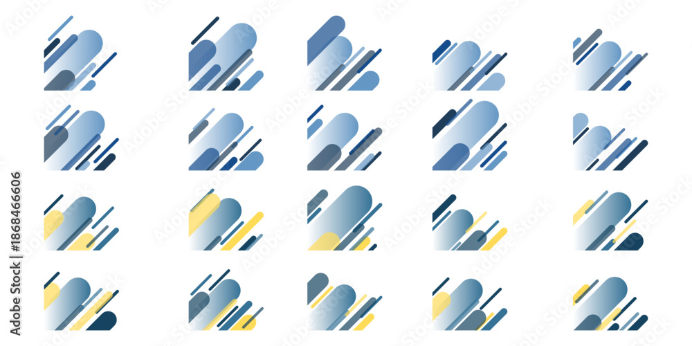 Obraz premium Geomteric Transparant Corner Illustration