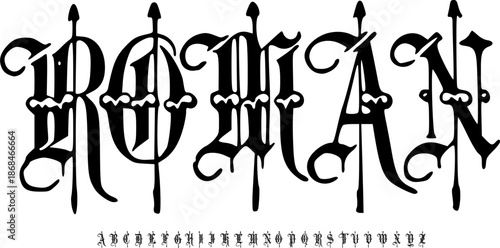 Roman Dominion Font – Imperial Gothic Roman Alphabet Ancient Authority, Medieval Power & Sacred Empire Display Typeface