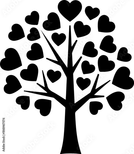 Love Heart Tree Silhouette
