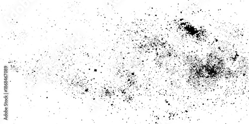 Dirty or dust film grain speck grit grunge overlay on white background grain noise Speckle grain dot Vector Black dust Ink Splatter Texture Grunge Abstract Background Design