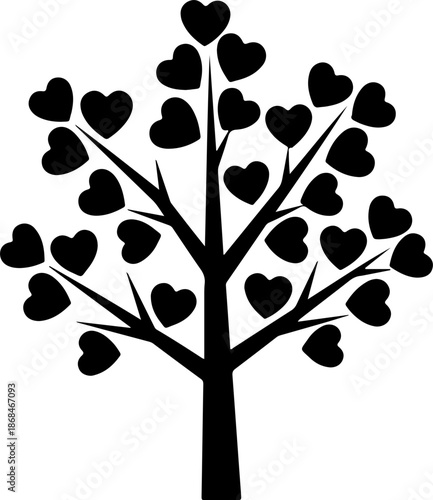 Heart Tree Silhouette