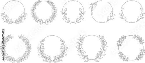 Laurel Wreath Frames for Design and Decoration