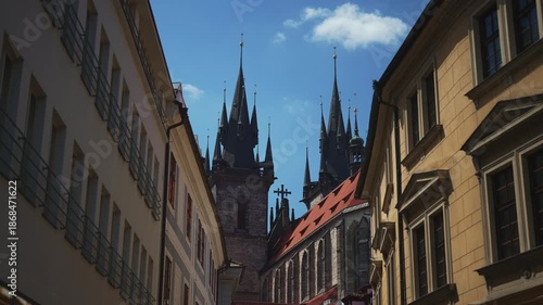 Wallpaper Mural Gothic Tyn Church towers in Prague city. Torontodigital.ca