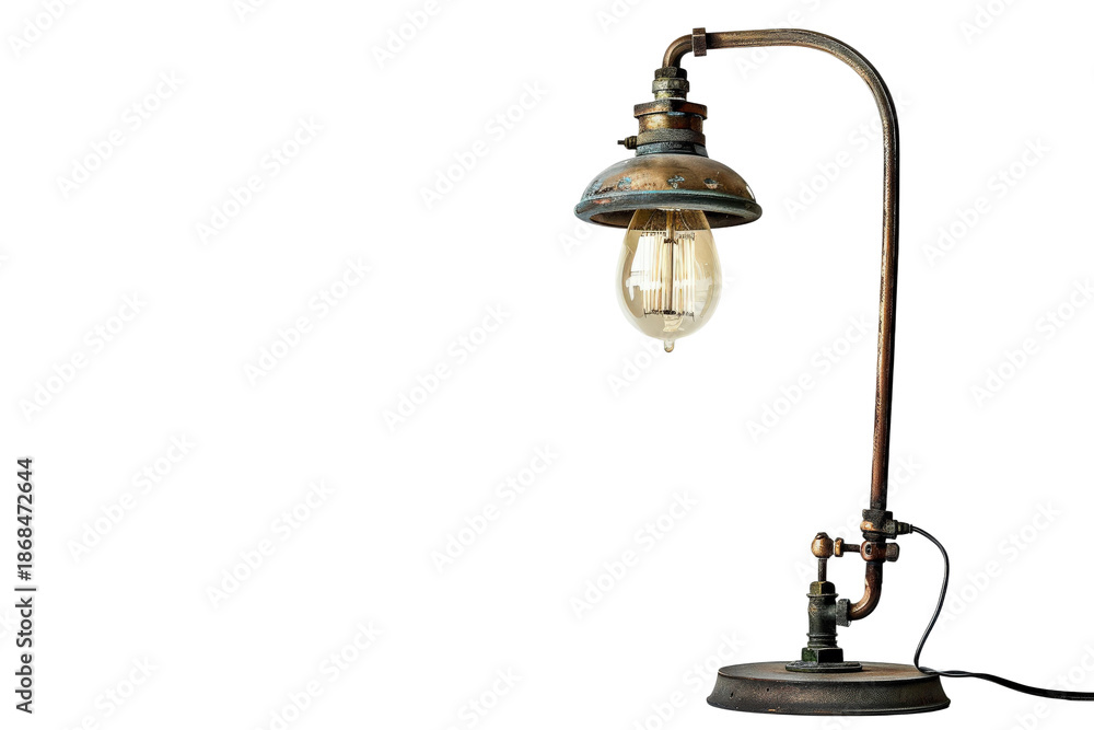 Naklejka premium Classic Metal Table Lamp Inspired by Industrial Design