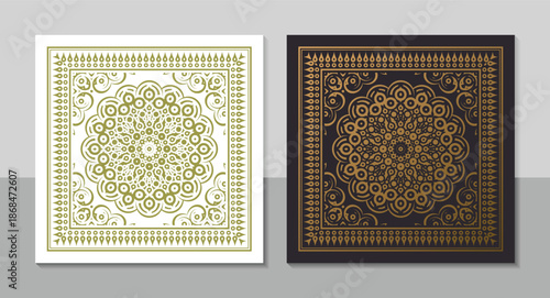 Ornamental Detailed Floral Mandala Decorative Frame Border Elegant Design Element