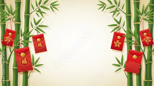 Red Chinese Knot Frame Decorative Border