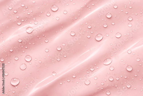 Wallpaper Mural Pink Cosmetic Gel Serum Texture with Water Droplets Torontodigital.ca