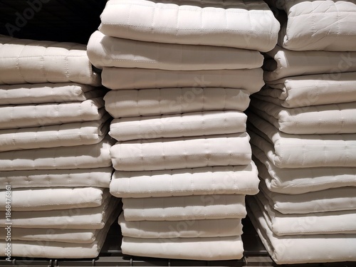 Wallpaper Mural A folded bedsheet set, neatly stacked Torontodigital.ca