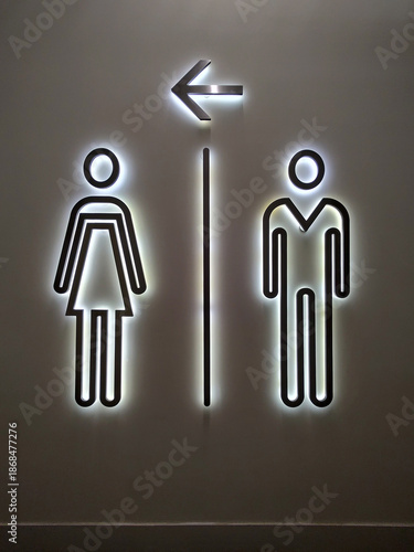 Public toilet and washroom sign