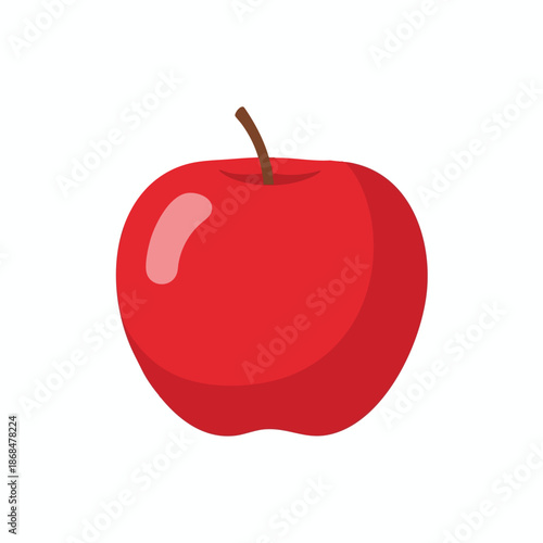 Red Apple Vector Illustration