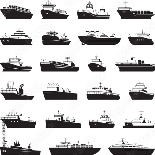blackandwhiteshipsilhouettesforgraphicdesign