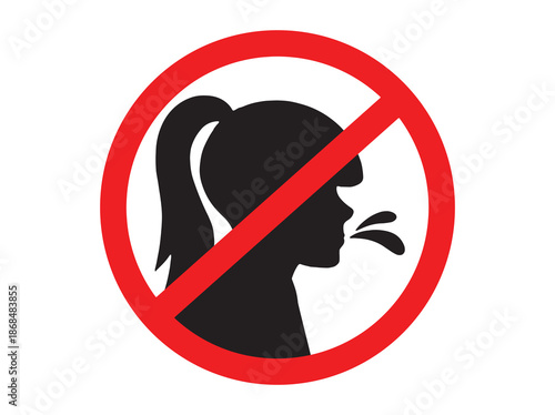 Do Not Spit Sign Background Illustration
