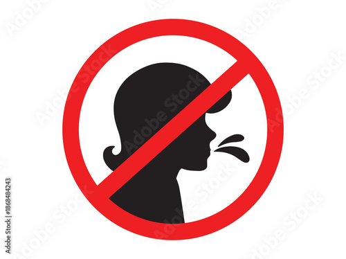 Do Not Spit Sign Clip Art

