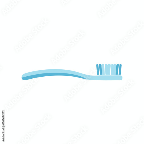 Blue Toothbrush on White Background