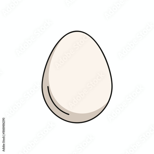 Simple White Egg Illustration