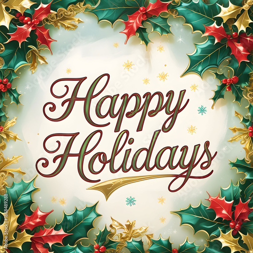 Happy holidays wish banner