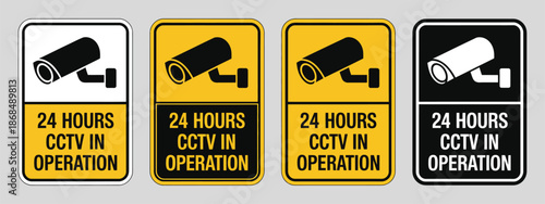 Security camera CCTV surveillance icons, modern monitoring technology, safety protection system, video control, and digital security concept illustration.