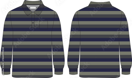 polo shirt vector mock up, long sleeve polo shirt design, polo shirt design, polo shirt illustration 