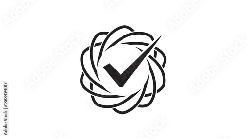 Modern Checkmark Circle Logo – Verified & Approved Symbol