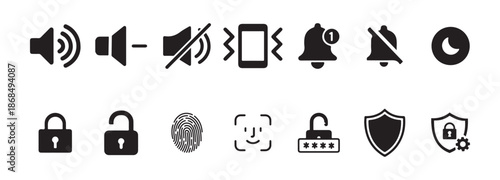Phone essential system icon collection. Phone apps icon symbol. Illustration eps 10