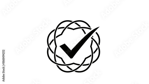 Modern Checkmark Circle Logo – Verified & Approved Symbol