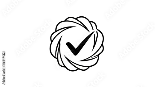 Modern Checkmark Circle Logo – Verified & Approved Symbol