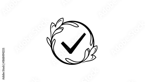 Modern Checkmark Circle Logo – Verified & Approved Symbol
