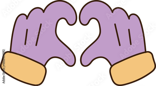 Groovy Glove Heart Gesture