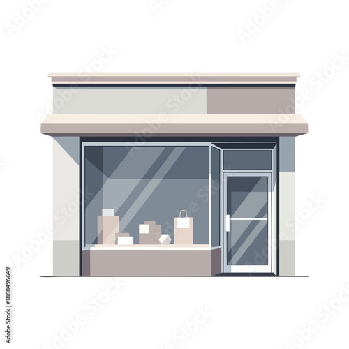 Modern Retail Storefront Illustration