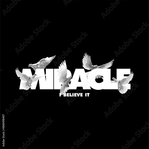 miracle slogan simple vintage...
