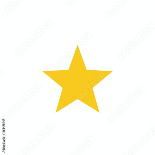 Yellow Star Icon on White Background