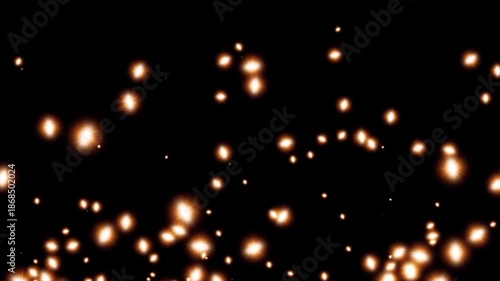 burning sparks on black background