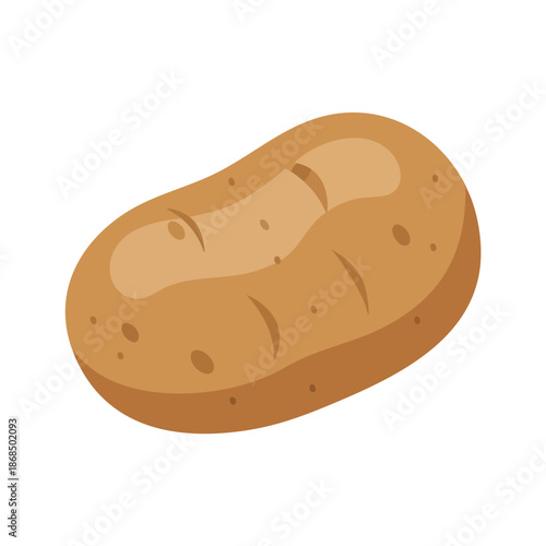 Isolated Brown Bread Loaf Illustration