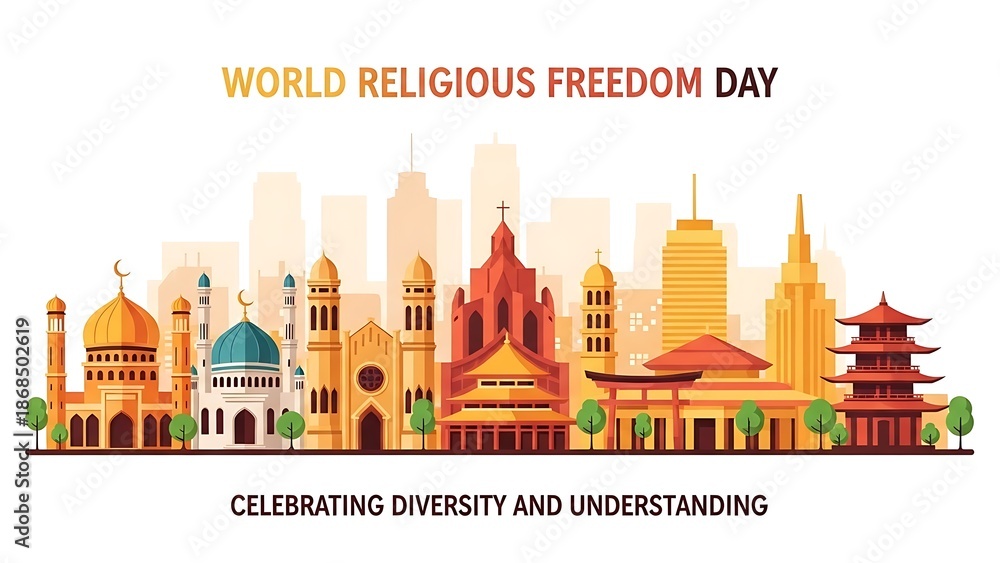 Obraz premium World Religious Freedom Day Celebrating Diversity and Understanding.