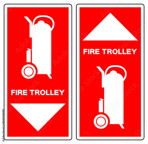 Fire Trolley Symbol Sign ,Vector Illustration, Isolate On White Background Label.EPS10