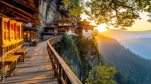 Tiger's Nest Monastery at Sunrise, Bhutan - Iconic Buddhist Temple Architecture