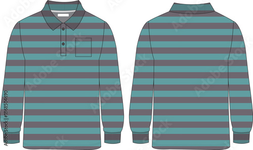 polo shirt vector mock up, long sleeve polo shirt design, polo shirt design, polo shirt illustration 