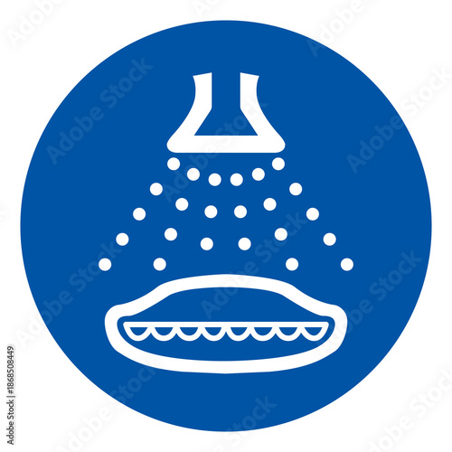 Start water spray in launch sequence Symbol Sign, Vector Illustration, Isolated On White Background Label. EPS10