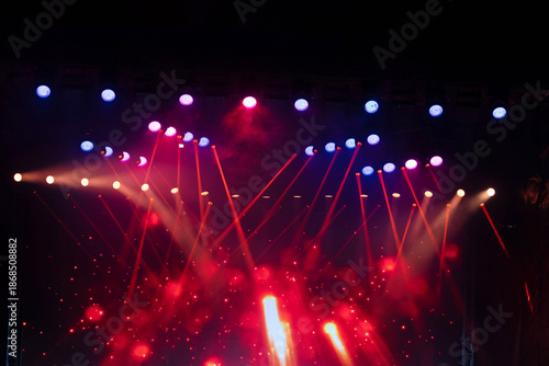 Konstfotografi Colorful stage lights illuminate a vibrant atmosphere during a live performance