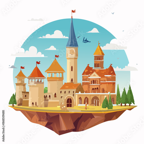 Worldwide Travel Concept with Global Landmarks and Cultural Icons