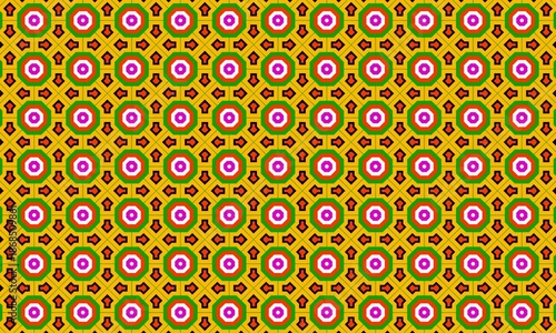 Vibrant Pink and Green Geometric Pattern Background
