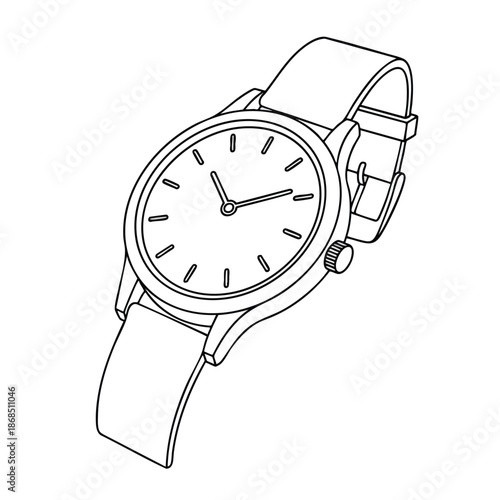 Simple Elegant Wristwatch Illustration