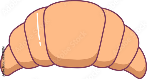 Croissant Bakery Pastry Cartoon