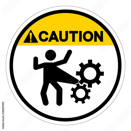 Caution Entanglement Hazard Symbol Sign,Vector Illustration, Isolated On White Background Label. EPS10