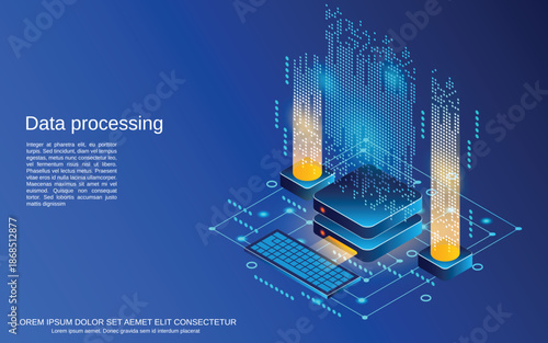 Abstract Digital Data Processing Flow in Circuits.