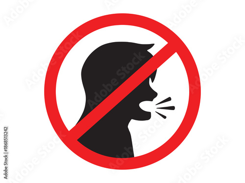 Do Not Make Loud Noise Sign Illustration
