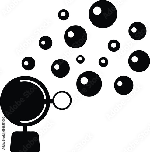 vector illustration of a woman with a bubble